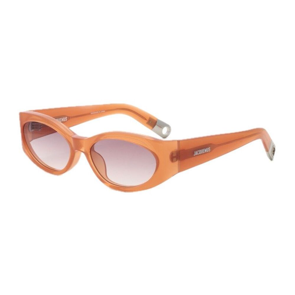 Jacquemus Sunglasses Cat Eye Full Rim, Milky Amber Frame and Plum Gradient Lens